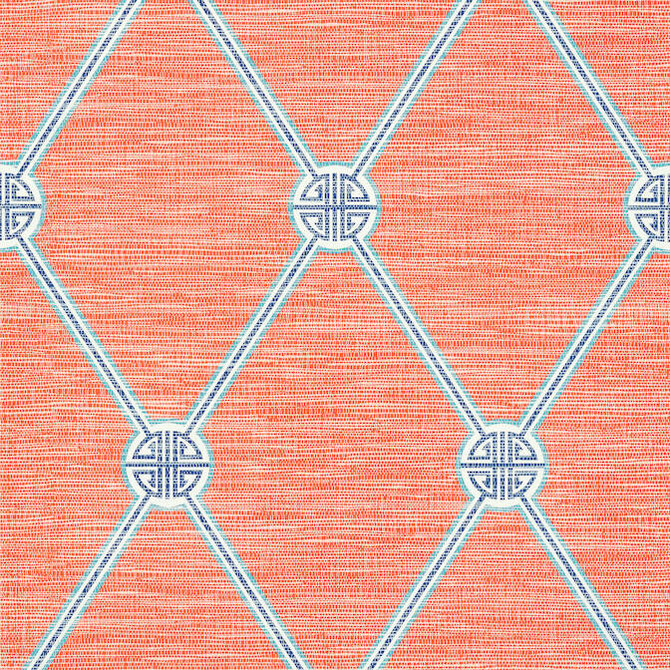 Turnberry Trellis Coral T13353 by Thibaut Wallpaper Thibaut Wallpaper Turnberry Trellis Coral T13353Wallpaper Pavilion Non-Woven Vinyl Wallpaper UNITED STATES </p><p>Repeat: V: 21 27 - Fabric Carolina -