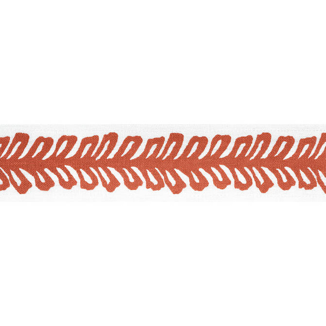 Lenox Tape Coral E12040 by Thibaut Fabric Thibaut Fabric Lenox Tape Coral E12040Fabric Tapes & Trims Volume 1 100% Linen INDIA </p><p>Repeat: V: 3.75 2 - Fabric Carolina -