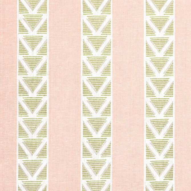 Burton Stripe Blush and Green AF23163 by Anna French Fabric Anna French Fabric Burton Stripe Blush and Green AF23163Fabric Willow Tree Fabric Book 100% Linen INDIA </p><p>Repeat: V: 3 54 - Fabric Carolina -