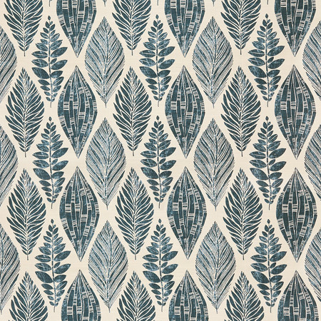 Freedom Indigo by Carole Designer Fabric Blue Crush 75% Cotton, 25% Linen Pakistan 12 1/2" V, 13 1/2" H 54"" - Swanky Fabrics -