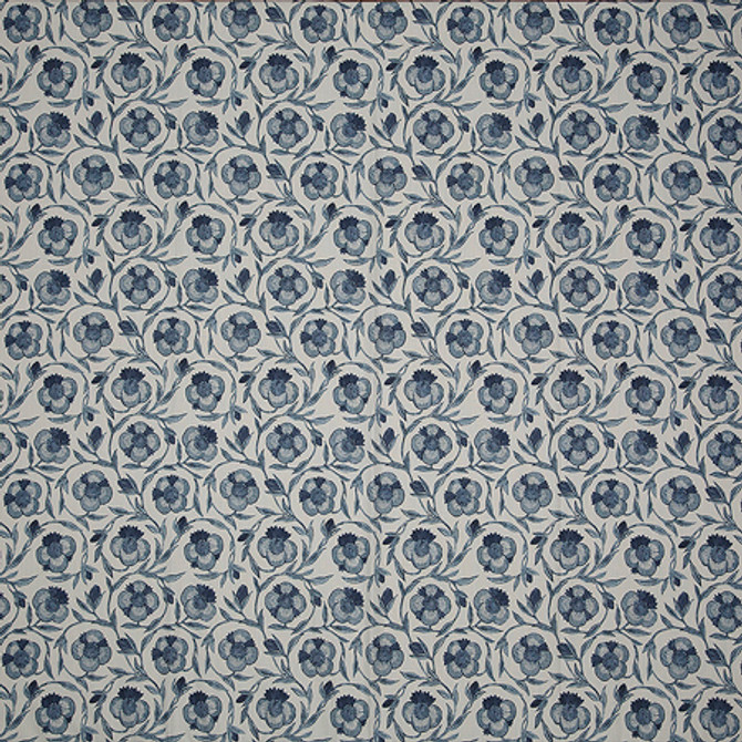 Playing Field Blue by Carole Designer Fabric Blue Crush 50% Cotton, 35% Viscose, 15% Linen India 10 1/4" V, 11" H 55"" - Swanky Fabrics -