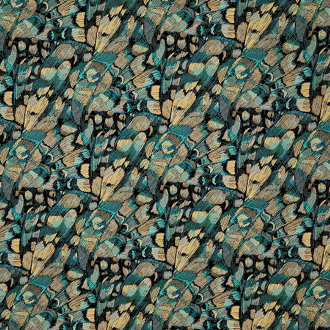 Make A Scene Peacock by Carole Designer Fabric Fearless 51% Polyester, 26% Rayon, 23% Viscose China 14 1/4" V, 14 1/2"H 57" - Swanky Fabrics - Make A Scene Peacock by Carole Designer Fabric Fearless 51% Polyester, 26% Rayon, 23% Viscose China 14 1/4" V, 14 1/2"H 57" - Swanky Fabrics -
