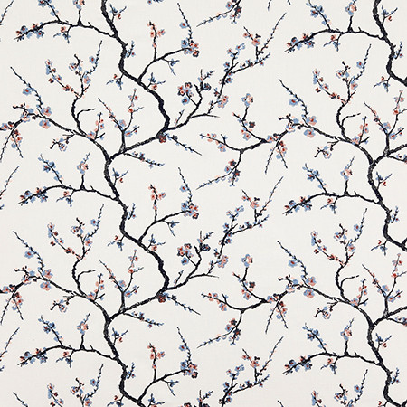 Find The Beauty Charcoal by Carole Designer Fabric First Impressions Base: 50% Poly, 50% Cotton Embr: 60% Poly, 40% Cotton India 15 3/8" V, 25 1/8" H 50" - Swanky Fabrics -