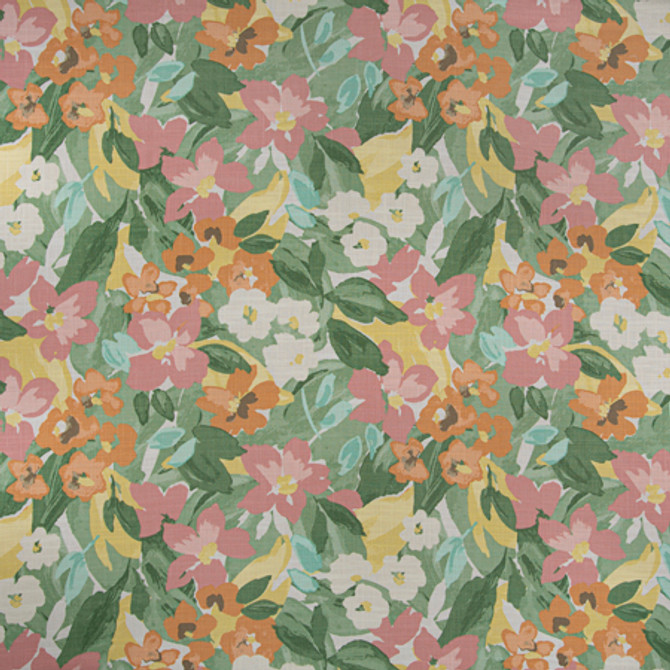 Grand Scheme Sorbet by Carole Designer Fabric Misty Glen 75% Cotton, 25% Linen- Soil Repellent Pakistan 25" V, 26 3/4" H 54 1/4"" - Swanky Fabrics -