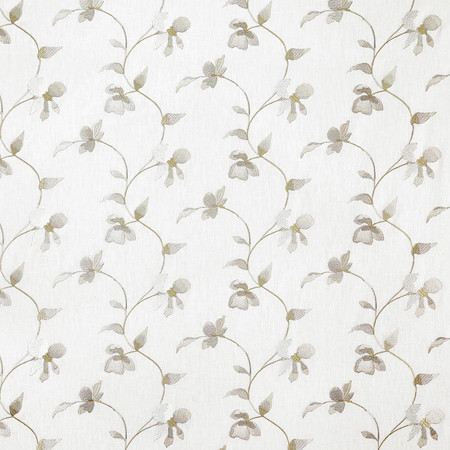 All My Heart Silver by Carole Designer Fabric Neutral Ground Base: 52% Polyester, 48% Cotton Embr:100% Viscose India 9 1/4" V, 9 1/4" H HD 53"" - Swanky Fabrics -