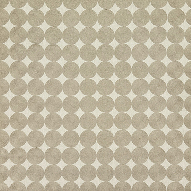 Clockwise Juniper by Carole Designer Fabric Shape Shifter Base: 47% Poly, 23% Cotton, 15% Linen Embr: 100% Poly India 4 5/8" V, 4 5/8" H 51.5" - Swanky Fabrics -