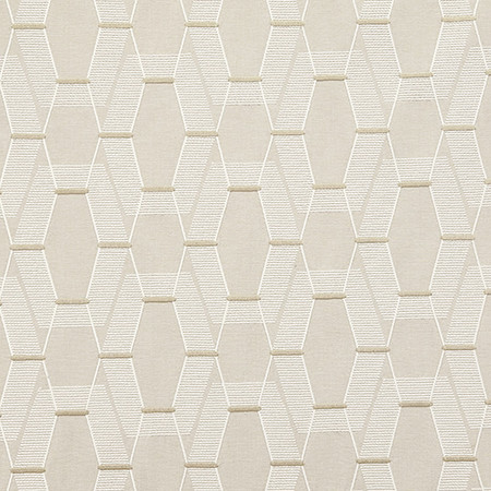 Lunch Date Natural by Carole Designer Fabric Shape Shifter Base: 60% Cotton, 40% Poly Embr: 100% Poly India 11 1/4" V, 8 3/4" H 52" - Swanky Fabrics -