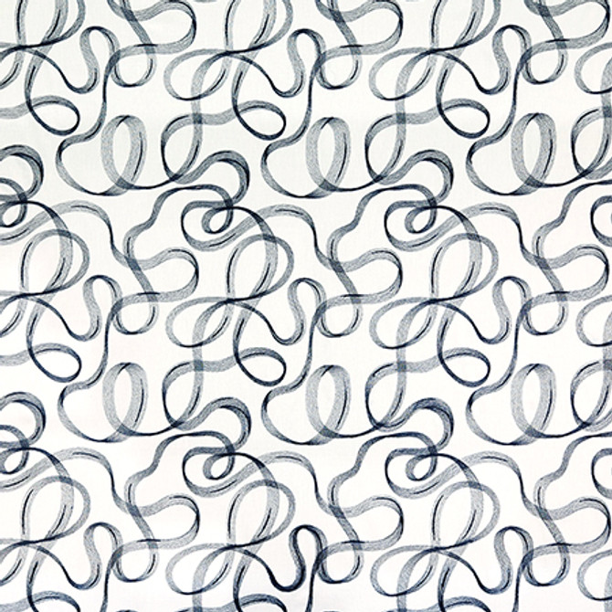 Ribbon Dance Indigo by Carole Designer Fabric Shape Shifter Base: 60% Poly, 30% Cotton, 10% Linen Embr: 100% Viscose India 15 3/4" V, 13" H 52" - Swanky Fabrics - Ribbon Dance Indigo by Carole Designer Fabric Shape Shifter Base: 60% Poly, 30% Cotton, 10% Linen Embr: 100% Viscose India 15 3/4" V, 13" H 52" - Swanky Fabrics -