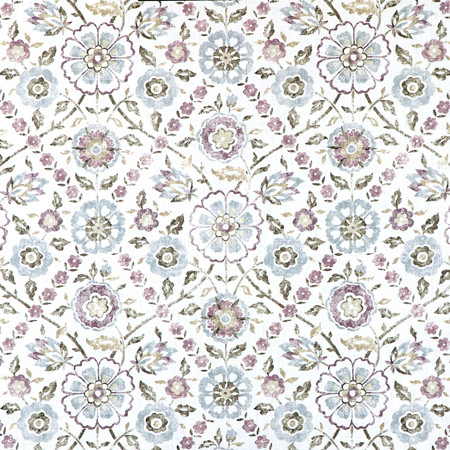 In Season Thistle by Carole Designer Fabric Sunset Serenade 100% Cotton India 17 3/4" V, 6 1/2" H HD 55"" - Swanky Fabrics -