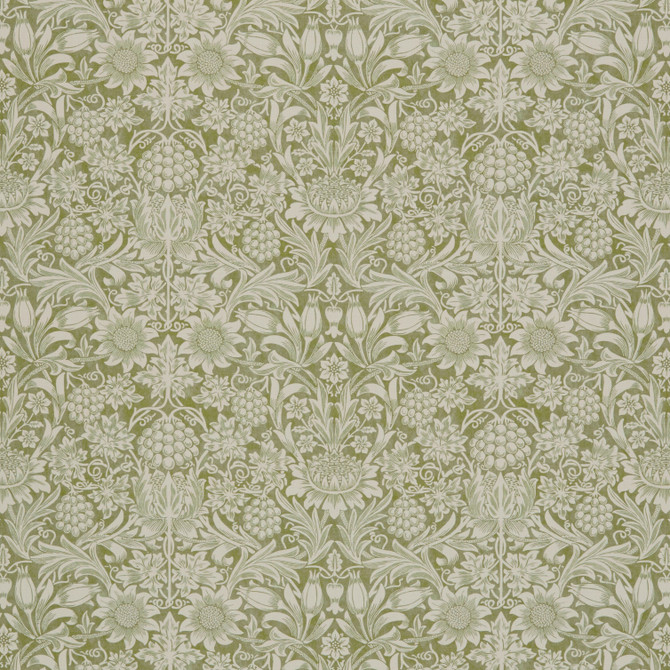 7867 Sunflower 1 Sage by Wmah Fabric Wmah Fabric 7867 Sunflower 1 SageFabric WILLIAM MORRIS AT HOME KELMSCOTT GARDENS VOL 1 100%COT SPAIN </p><p>Repeat: H: 18.500, V: 15.375 55 in - Fabric Carolina -