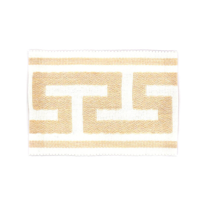 Railroad Tape 4 Biscuit by Stout Trim Stout Trim Railroad Tape 4 BiscuitTrim BEACH GROVE TRIM 100%SDA CHINA </p><p>Repeat: H: 2.500, V: 0.000 2.75 in - Fabric Carolina -