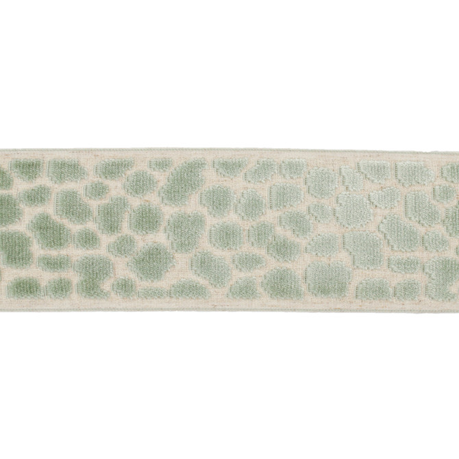 Wilder Tape Sea Green by Magnolia Designer Trim - 58% Rayon, 31% Poly, 11% Linen China Horizontal: and Vertical: 3.5 - Swanky Fabrics -