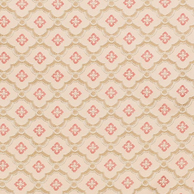 D4440 Mae Coral by Charlotte Designer Fabric Vintage Damask 100% Polyester Asia </p><p>Repeat: Horizontal 2" x Vertical 2" 54 Inches - Swanky Fabrics -