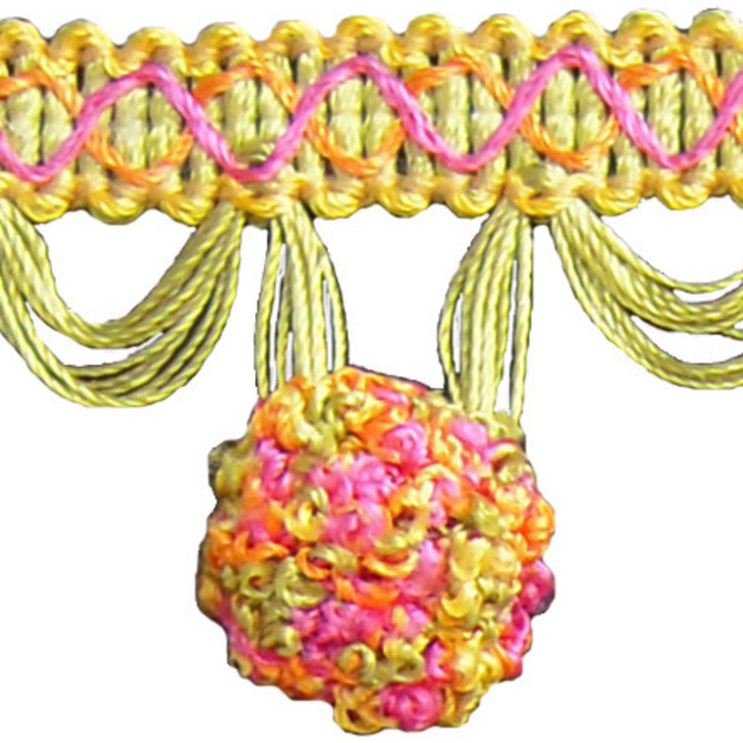 Grace Lime Twist by Europatex Designer Fabric Hoopla 100% Polyester 1.50 inches - Swanky Fabrics -