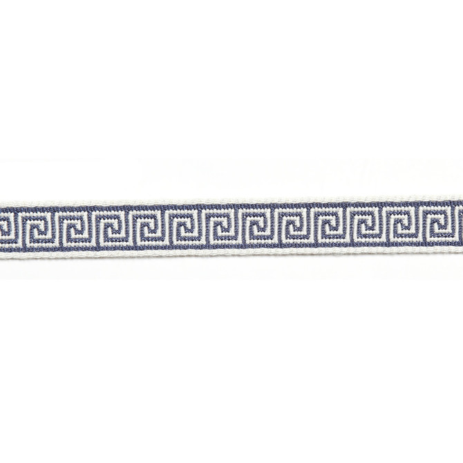Hellenic Key Jacquard Tape Denim by Europatex Designer Fabric Hellenic 76% Fibranne, 24% Rayon 0.56 inches - Swanky Fabrics -