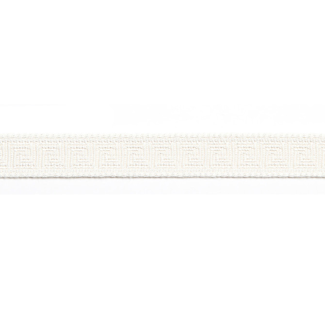 Hellenic Key Jacquard Tape Pearl by Europatex Designer Fabric Hellenic 76% Fibranne, 24% Rayon 0.56 inches - Swanky Fabrics -