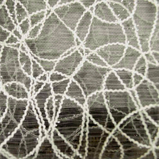 Majestic Flora Off White by Europatex Designer Fabric Majestic Sheers 100% Polyester 11.75" H, 10.63" V 110.00 inches - Swanky Fabrics -