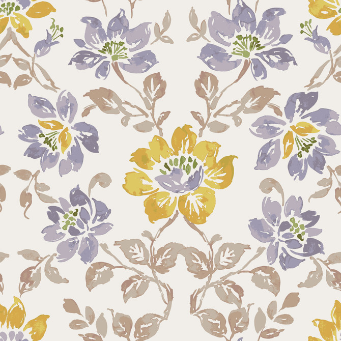 MasterPiece A Violet by Europatex Designer Fabric Masterpiece 55% Linen, 45% Viscose Rayon 27" H, 27" V 55.00 inches - Swanky Fabrics -