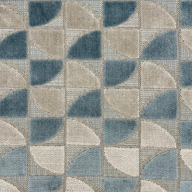 Pinwheel Sky Blue by Europatex Designer Fabric Pinwheel 56% Polyester, 44% Cotton 13.5" H, 3.5" V 54.00 inches - Swanky Fabrics -