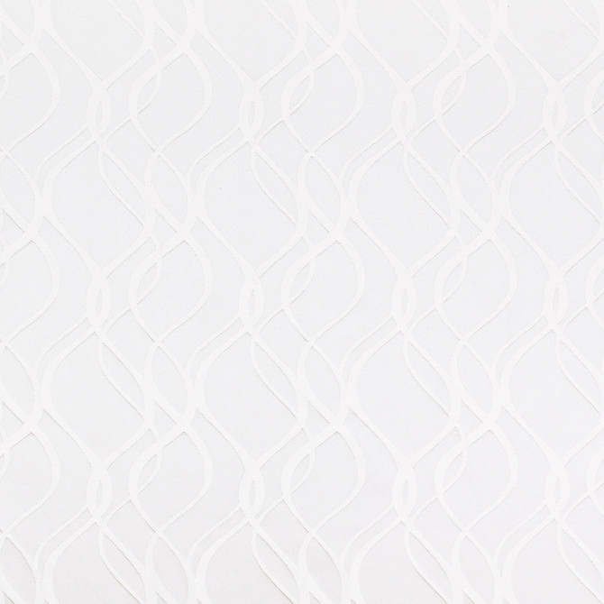 Parade Ribbon White by Europatex Designer Fabric Gramercy & Parade 60% Cotton, 40% Polyester 7.13" H, 8.88" V 54.00 inches - Swanky Fabrics -