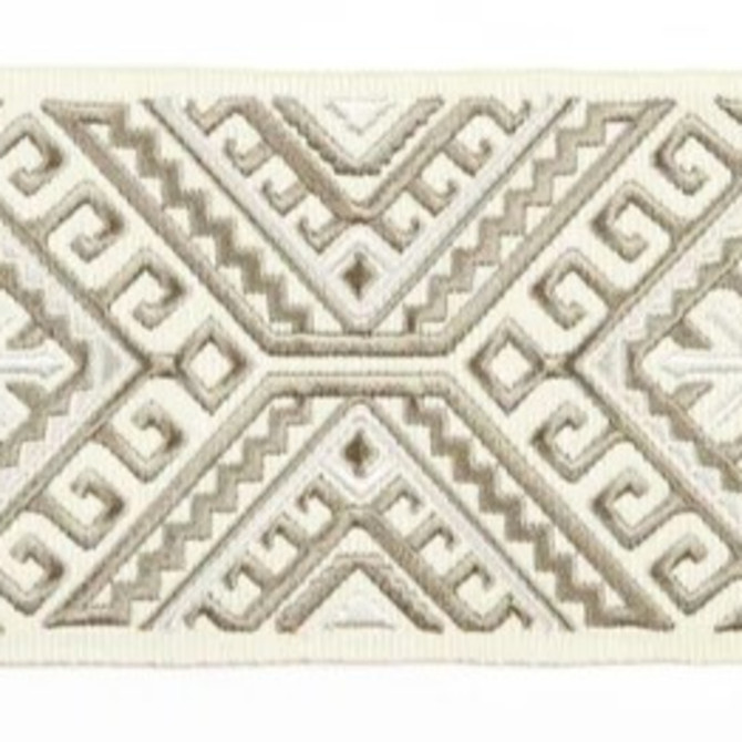 Vaduz Ivory by Europatex Designer Fabric Tapes Galore 100% Polyester 6.25" 3.50 inches - Swanky Fabrics -