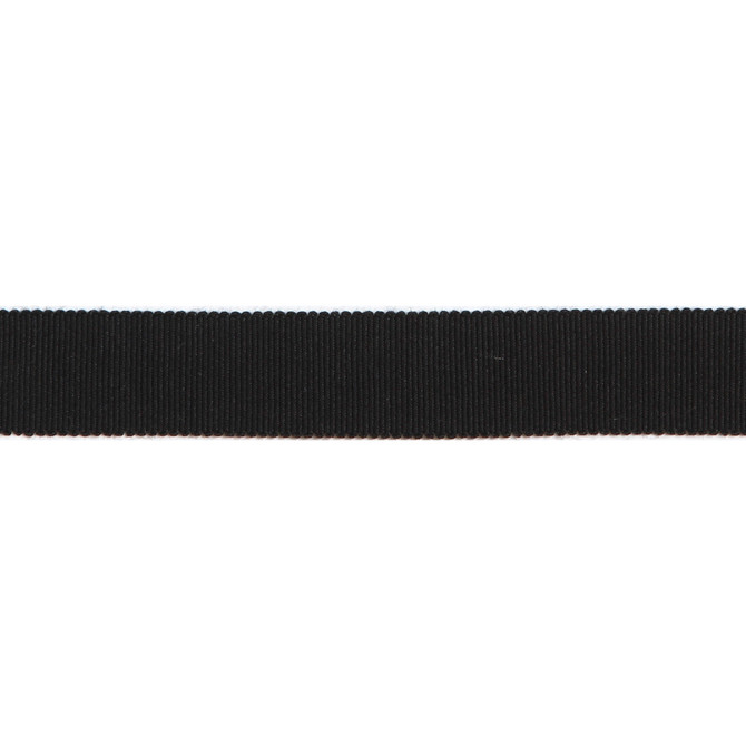 Versailles 7/8" Grosgrain Ribbon Tape Black by Europatex Designer Fabric Versailles 100% Rayon 0.88 inches - Swanky Fabrics -