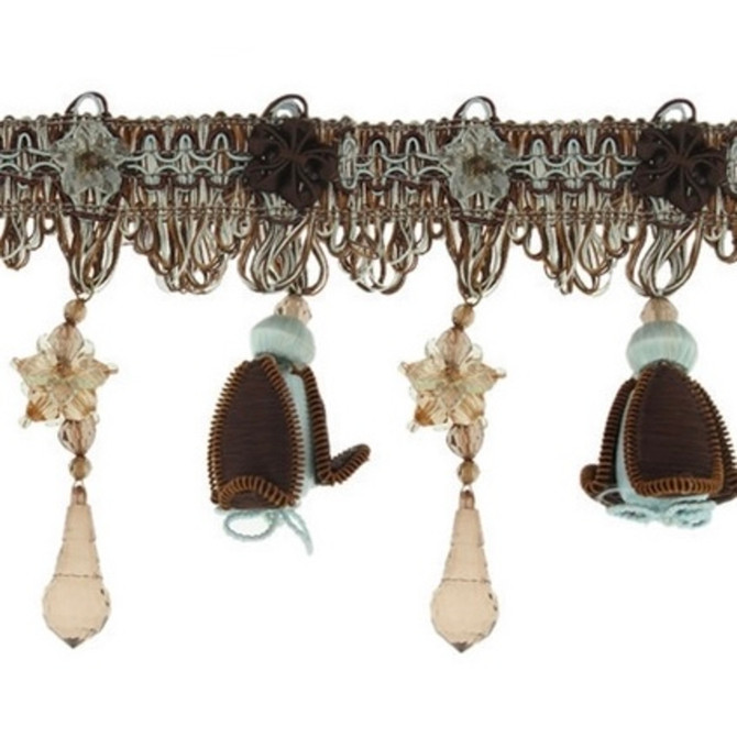 York Espresso by Europatex Designer Fabric Coral 35% Polyester, 35% Rayon, 30% Acrylic 2.00 inches - Swanky Fabrics -