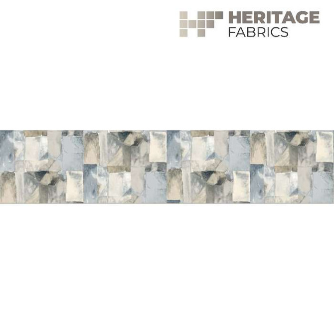 Artesia Vista Blue by Heritage Designer Fabric - 100% Cotton Turkey 18,000 Horizontal: 13.5" half drop and Vertical: 12.25" 54" - Swanky Fabrics -