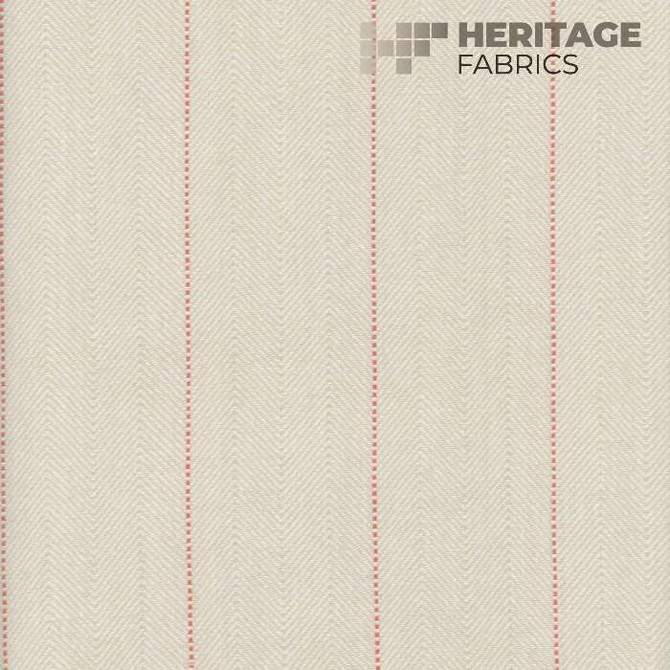 Copley Stripe Chili by Heritage Designer Fabric - 100% Cotton India 15,000 Horizontal: 2.3" and Vertical: N/A 54" - Swanky Fabrics -