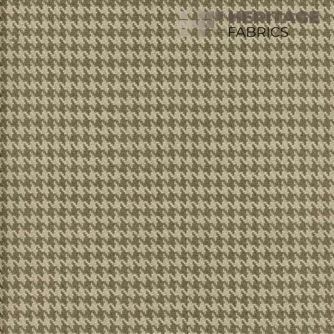 Houndstooth Taupe by Heritage Designer Fabric - 100% Cotton India 20,000 Horizontal: 0.375" and Vertical: 0.375" 54" - Swanky Fabrics -