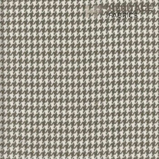 Houndstooth Truffle by Heritage Designer Fabric - 100% Cotton India 20,000 Horizontal: 0.375" and Vertical: 0.375" 54" - Swanky Fabrics -