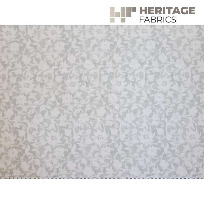 Mustique Dove by Heritage Designer Fabric - 72% Polyester; 28% Cotton India 51,000 Horizontal: 11" and Vertical: 21" 54" - Swanky Fabrics -