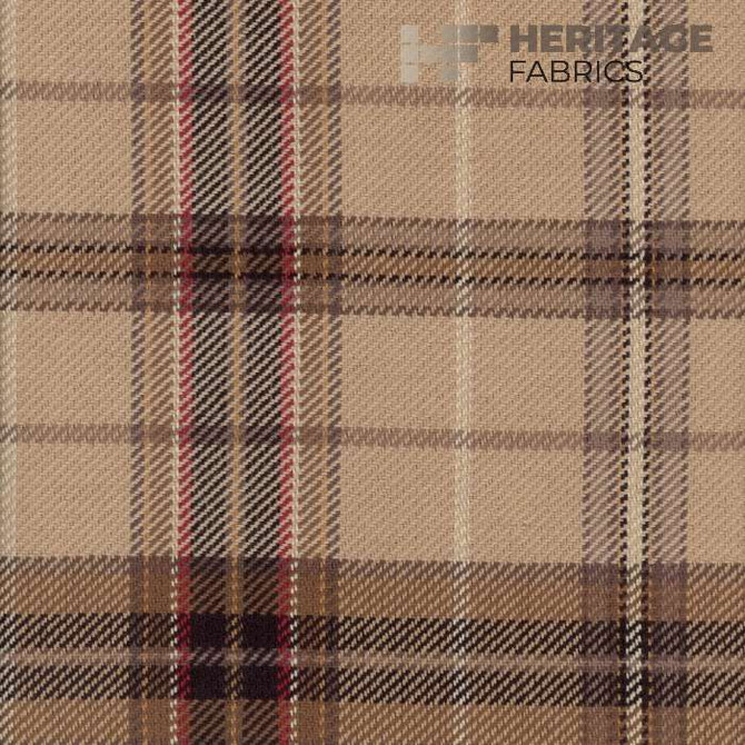 Parkhill Camel by Heritage Designer Fabric - 100% Cotton India 12,000 Horizontal: 9" and Vertical: 9" 54" - Swanky Fabrics -