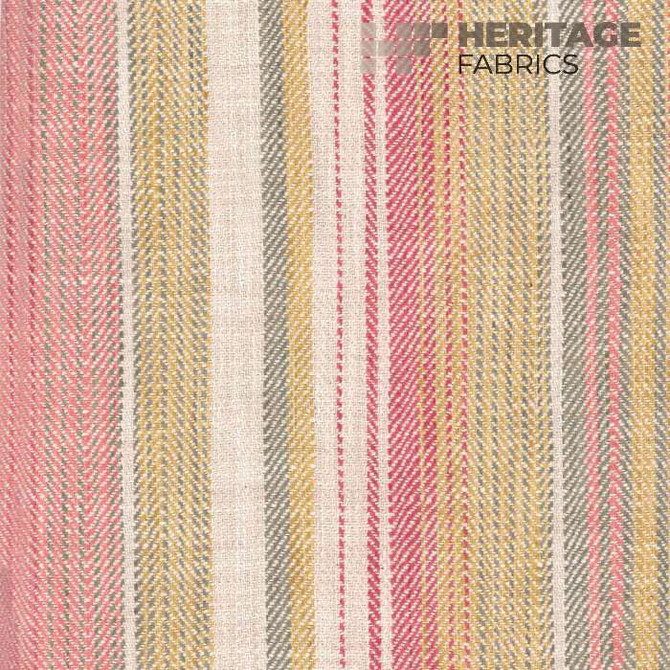 Sonoma Stripe Sunset by Heritage Designer Fabric - 100% Polyester India 33,000 Horizontal: 13.5" and Vertical: N/A 54" - Swanky Fabrics -