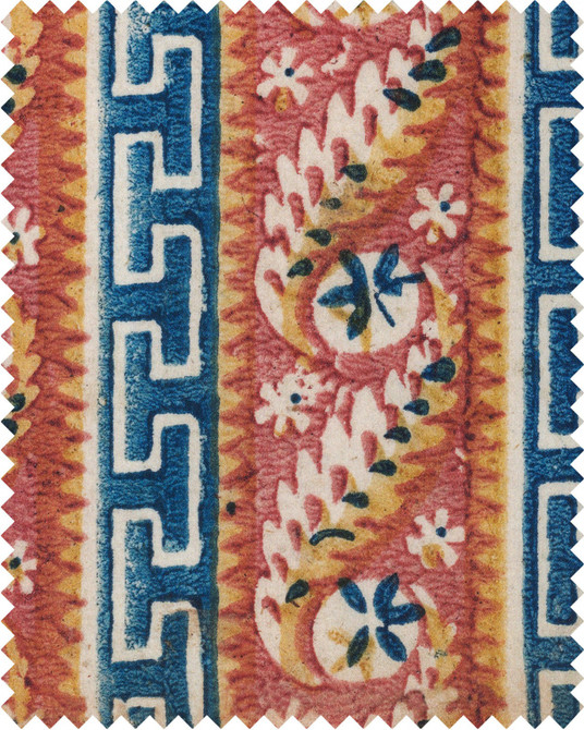 Samothraki Fabric by Mind the Gap Designer Fabric SUNDANCE VILLA 100% Cotton, printed and stonewashed Made in United Kingdom W 46cm x L 46cm / W 18.1in x L 18.1in 55.1in - Swanky Fabrics -