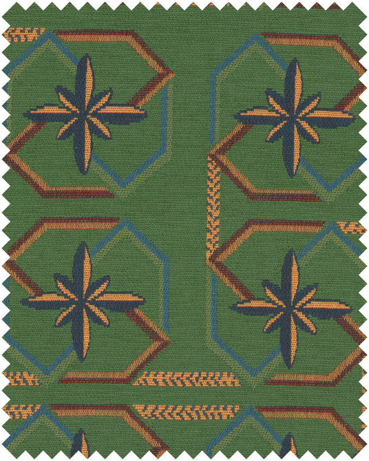Mind The Gap Fabric ALLEGRIA Woven Fabric (FB00137) | FB00137 | LA DOLCE VITA | Blue, Green, Orange, Turquoise, Yellow | Fabric Carolina | https://www.fabriccarolina.com/