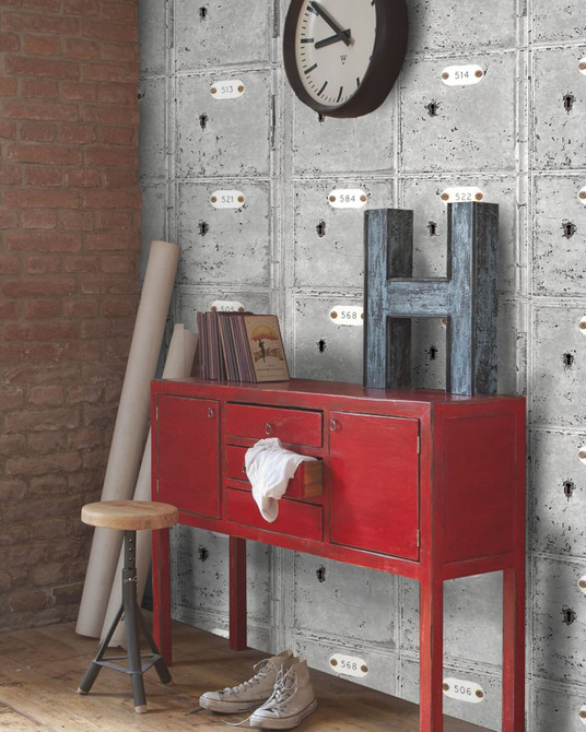 Locker Room White Premium Wallpaper by Mind the Gap Designer Wallpaper WALLPAPER DESIGNER COLLECTION Non-woven Made in Europe Paste the wall 3 rolls x 20.5 x 3.25 yards - Swanky Fabrics -