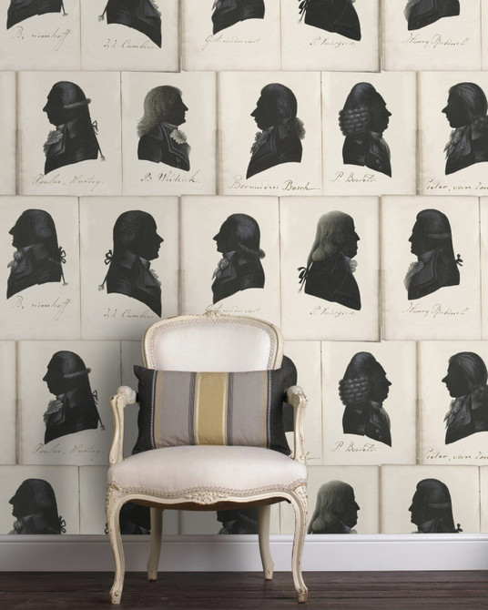 Dutch Portraits Wallpaper by Mind the Gap Designer Wallpaper PREMIUM DESIGNER WALLPAPER COLLECTION Non-woven Made in Europe Paste the wall 3 rolls x 20.5 x 3.25 yards - Swanky Fabrics -