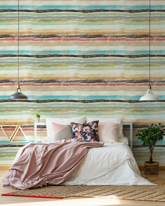 Stripes by Mind the Gap Designer Wallpaper THE SUGARBOO COLLECTION Non-woven Made in Europe Paste the wall 3 rolls x 20.5 x 3.25 yards - Swanky Fabrics -