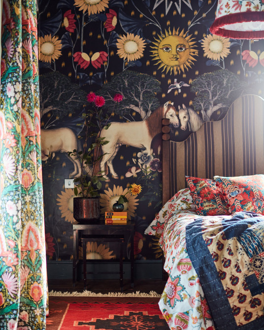 Mirage Dark Wallpaper by Mind the Gap Designer Wallpaper WOODSTOCK '69 LIFESTYLE COLLECTION Satin Matte Made in Europe Paste the wall 3 rolls x 20.5 x 3.25 yards - Swanky Fabrics -