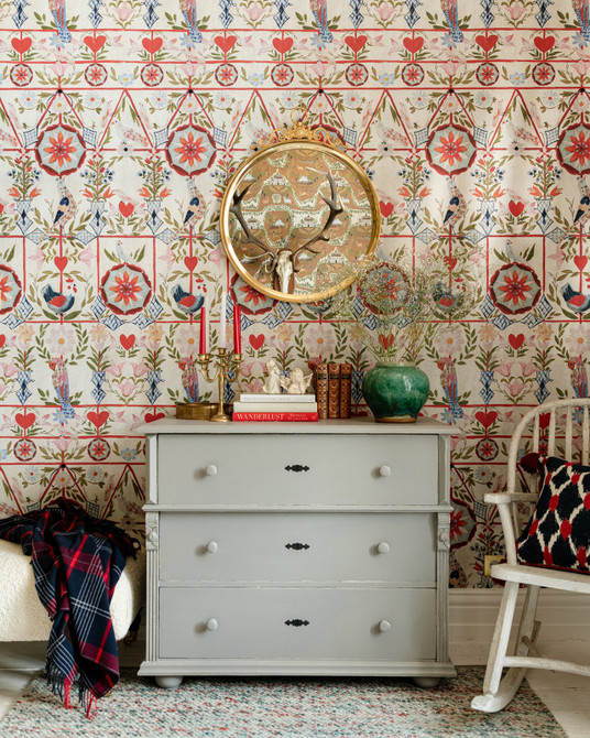 The Bird House Wallpaper by Mind the Gap Designer Wallpaper TYROL APRES-SKI HOME COLLECTION Textured Matte Made in Europe Paste the wall 3 rolls x 20.5 x 3.25 yards - Swanky Fabrics -