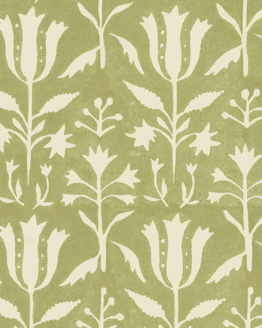 Tulipan Beechnut Wallpaper by Mind the Gap Designer Wallpaper TRANSYLVANIAN ROOTS Satin Matte Made in Europe Paste the wall 1 roll x 20.5 x 10.9 yards - Swanky Fabrics -