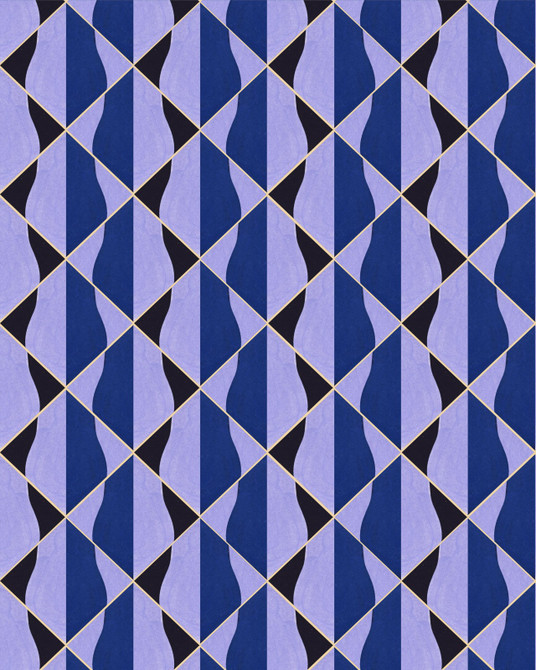 Onde Blu Wallpaper by Mind the Gap Designer Wallpaper LA DOLCE VITA Satin Matte Made in Europe Paste the wall 1 roll x 20.5 x 10.9 yards - Swanky Fabrics -