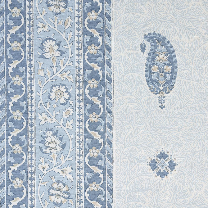 Ojai Paisley China Blue 177615 by Schumacher Designer Fabric Mark D. Sikes 54.0" - Swanky Fabrics - Ojai Paisley China Blue 177615 by Schumacher Designer Fabric Mark D. Sikes 54.0" - Swanky Fabrics -