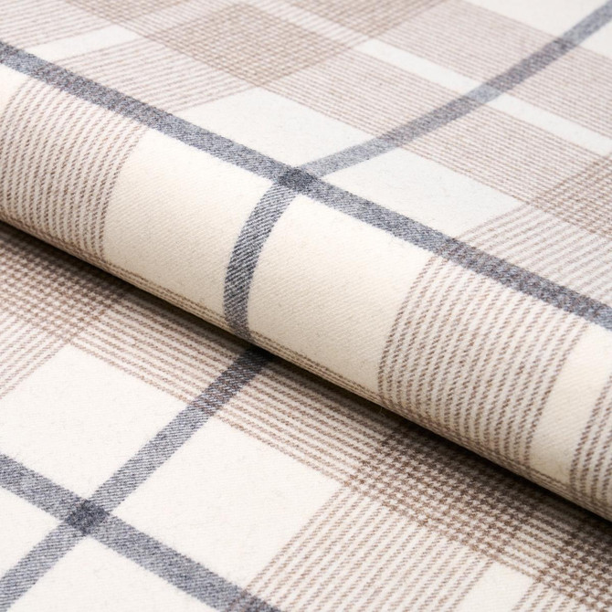 Montana Wool Plaid Neutral 66664 by Schumacher Designer Fabric Luxe Lodge 9.62" - Swanky Fabrics -