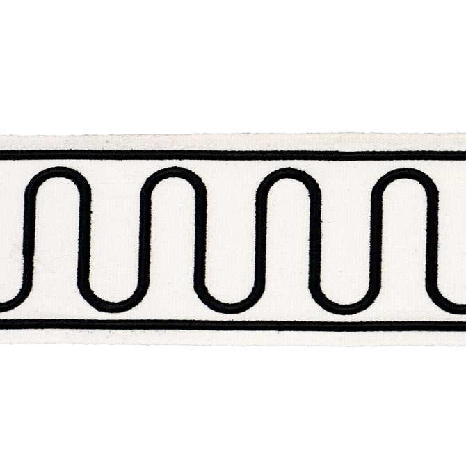 Royere Scroll Black 84624 by Schumacher Designer Trim Paloma Contreras Trims 3.0" - Swanky Fabrics -