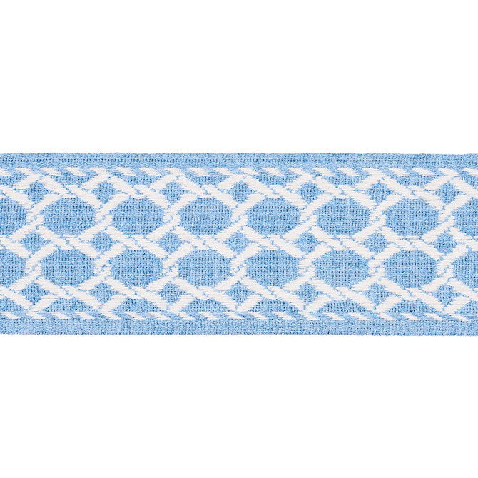 Lattice Indoor/Outdoor Tape Chambray 82821 by Schumacher Designer Trim Swing Time Indoor/Outdoor 3.38" - Swanky Fabrics -