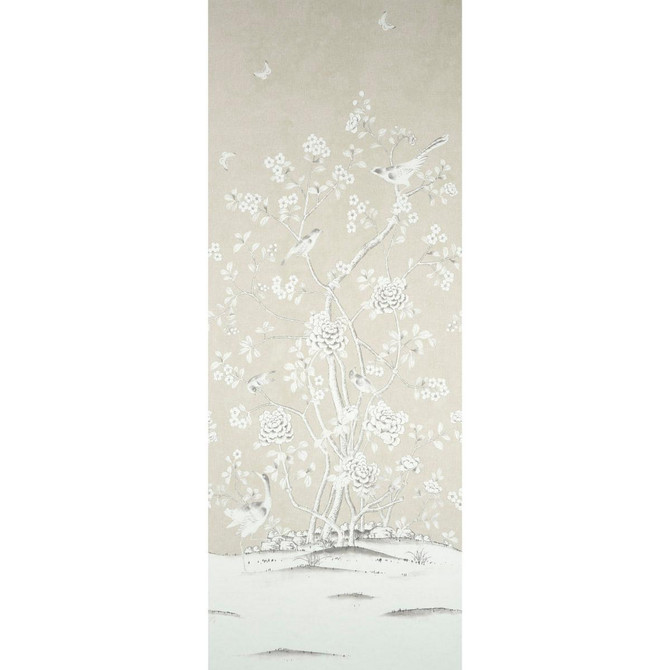 Chinois Palais Panel Stone 5015440 by Schumacher Designer Wallpaper Panels 51.75" - Swanky Fabrics -