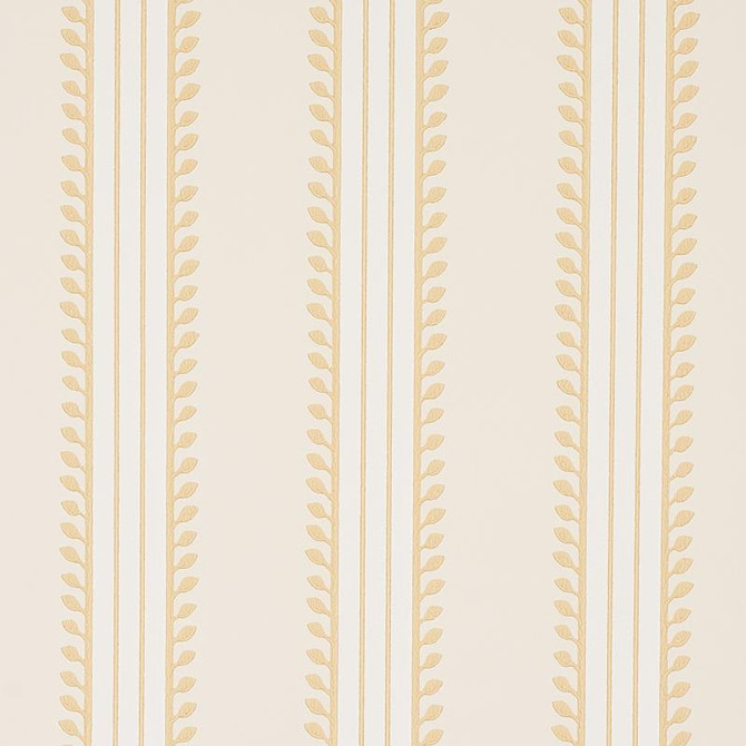 Etruscan Stripe Ivory & Ochre 5012851 by Schumacher Designer Wallpaper Cabana 20.5" - Swanky Fabrics -