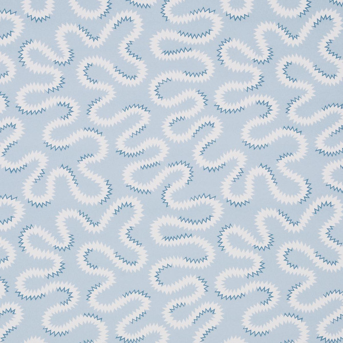 Zoelie Sky 5014241 by Schumacher Designer Wallpaper New Traditional: Provenal 13.5" - Swanky Fabrics -